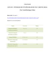 Lista 05 - Integrais de Funções Reais de uma variável Real (Yoisell Rodríguez).pdf