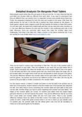 Detailed Analysis On Bespoke Pool Tables.docx