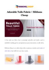 Adorable Tulle Fabric _ Ribbons Cheap.pdf