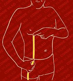 Como tirar medidas corset masculino altura abdominal