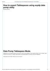 Oracle Data pump how to export Tablespaces using expdp export in Oracle Database.pdf