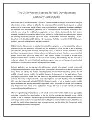The Little-Known Secrets To Web Development Company Jacksonville.doc